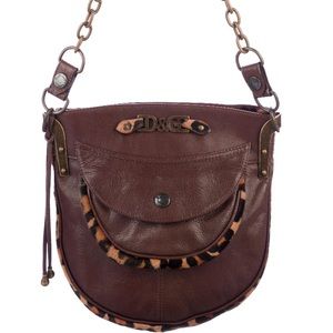 D&G Ponyhair-Trimmed Chain Shoulder Bag